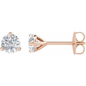 14K Rose Gold Diamond Stud Earrings Canada