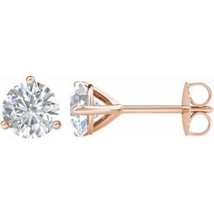14K Rose Gold Diamond Stud Earrings Canada