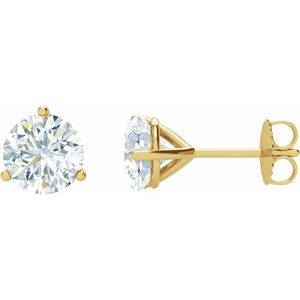 14K Yellow Gold Diamond Stud Earrings Canada