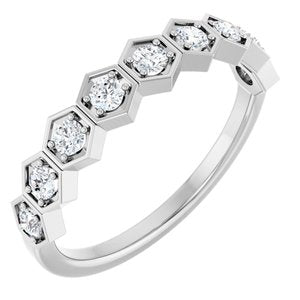 Dazzling White Diamond Stackable Ring