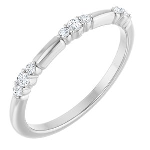 Natural Stackable Diamond Rings in White Gold