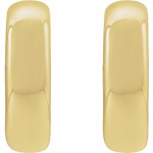 20 mm puffed hoop earrings in 14K yellow gold, front view