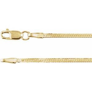 14K Yellow Gold 1.6 mm Herringbone 16" Chain