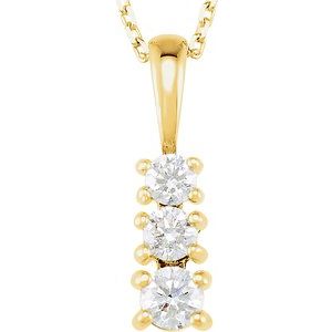 14K Yellow Gold Graduated Diamond Necklace