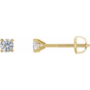 14K Yellow Gold Diamond Cocktail Earrings