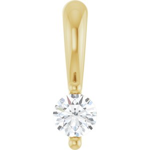 14K Yellow  Natural Diamond Pendant