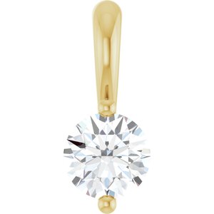 Round Solitaire Natural Diamond Pendant