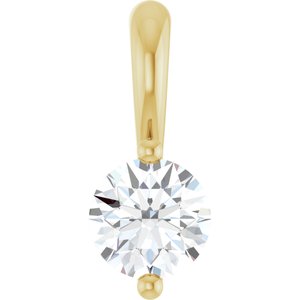 14K Yellow  Natural Diamond Pendant