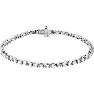 Lab-Grown 7&quot; Tennis Diamond Bracelet