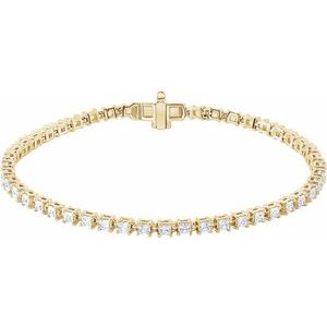 Lab-grown diamond tennis bracelet in 14K gold