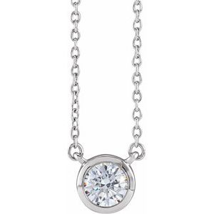 Lab-Grown Diamond Adjustable 16-18&quot; Necklace