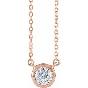 Lab-Grown Diamond Adjustable 16-18&quot; Necklace