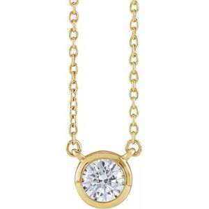 Lab-Grown Diamond Adjustable 16-18&quot; Necklace