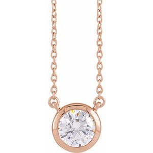 Lab-Grown Diamond Adjustable 16-18&quot; Necklace