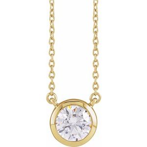 1 CTW Lab-Grown Diamond Adjustable 16-18" Necklace