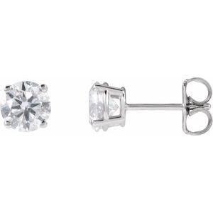 4 Prong Martini Diamond Gold Stud Earrings