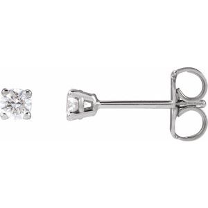 4 Prong Martini Diamond Gold Stud Earrings