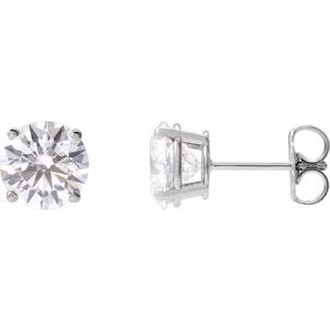 4 Prong Martini Diamond Gold Stud Earrings