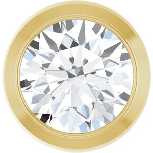 14K Yellow Gold Natural Diamond Slide Pendant