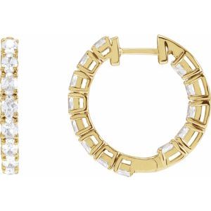 Lab-Grown Diamond Inside-Outside 20.6 mm Hoop Earrings