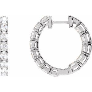 Lab-Grown Diamond Inside-Outside 20.6 mm Hoop Earrings