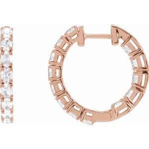 Lab-Grown Diamond Inside-Outside 20.6 mm Hoop Earrings