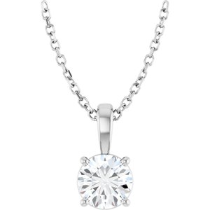 14K White Gold Diamond Necklace