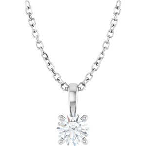 14K White Gold Diamond Necklace