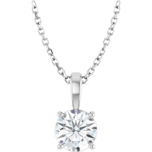 14K White Gold Diamond Necklace