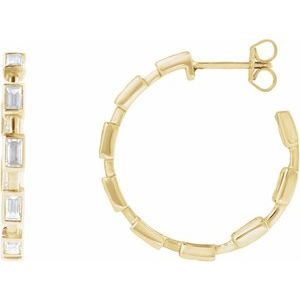 Lab-Grown Diamond 24.78 mm Hoop Earrings