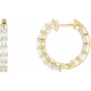 Lab-Grown Diamond Inside-Outside 21.2 mm Hoop Earrings