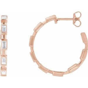 Lab-Grown Diamond 24.78 mm Hoop Earrings