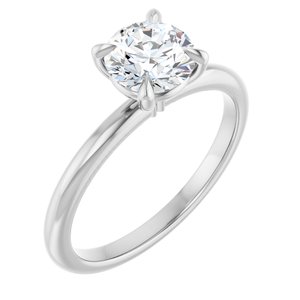 White Gold 1 CTW Round Lab-Grown Diamond Solitaire Engagement Ring