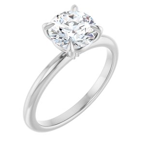 White Gold 1 1/2 CTW Round Lab-Grown Diamond Solitaire Engagement Ring