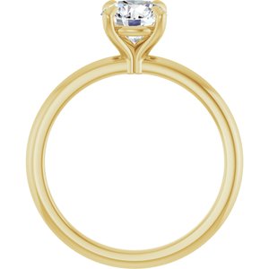 Round Lab-Grown Diamond Solitaire Engagement Ring in 14K Gold — 1 CTW, Yellow Gold, rear profile