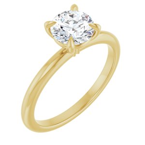 Yellow Gold 1 CTW Round Lab-Grown Diamond Solitaire Engagement Ring