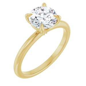 Yellow Gold 1 1/2 CTW Round Lab-Grown Diamond Solitaire Engagement Ring