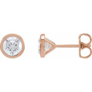 14K Rose Gold Cocktail Diamond Earrings