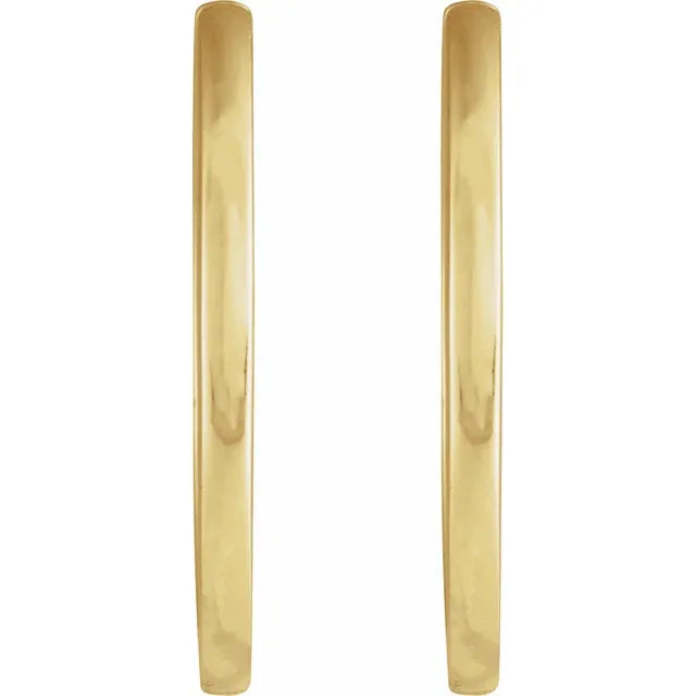 14K Hinged 20 mm Hoop Earrings