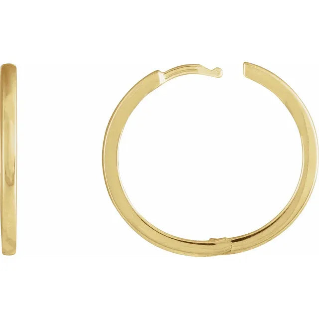 14K Hinged 20 mm Hoop Earrings