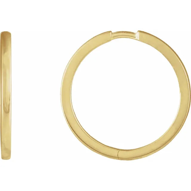 14K Hinged 20 mm Hoop Earrings