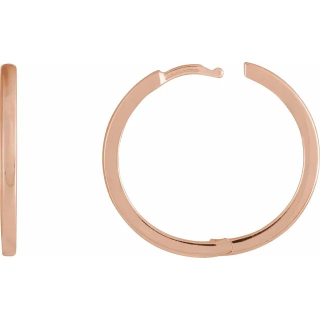 14K Hinged 20 mm Hoop Earrings