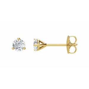 14K Yellow Gold Diamond Stud Earrings Canada