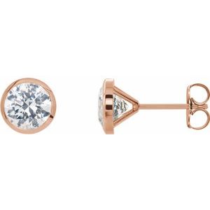 14K Rose Gold Cocktail Diamond Earrings