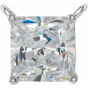 Platinum Lab Grown Diamond Necklace Center Pendant