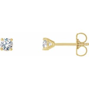 14K Yellow Gold Diamond Cocktail Earrings