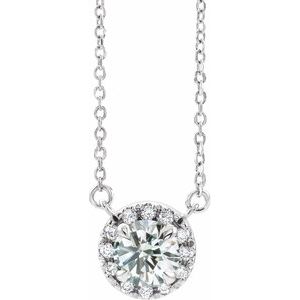 14K Lab Alexandrite and Natural Diamond Necklace