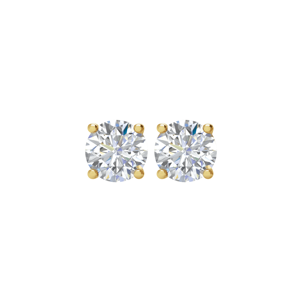 Lab Diamond 4 Claw Stud Earrings