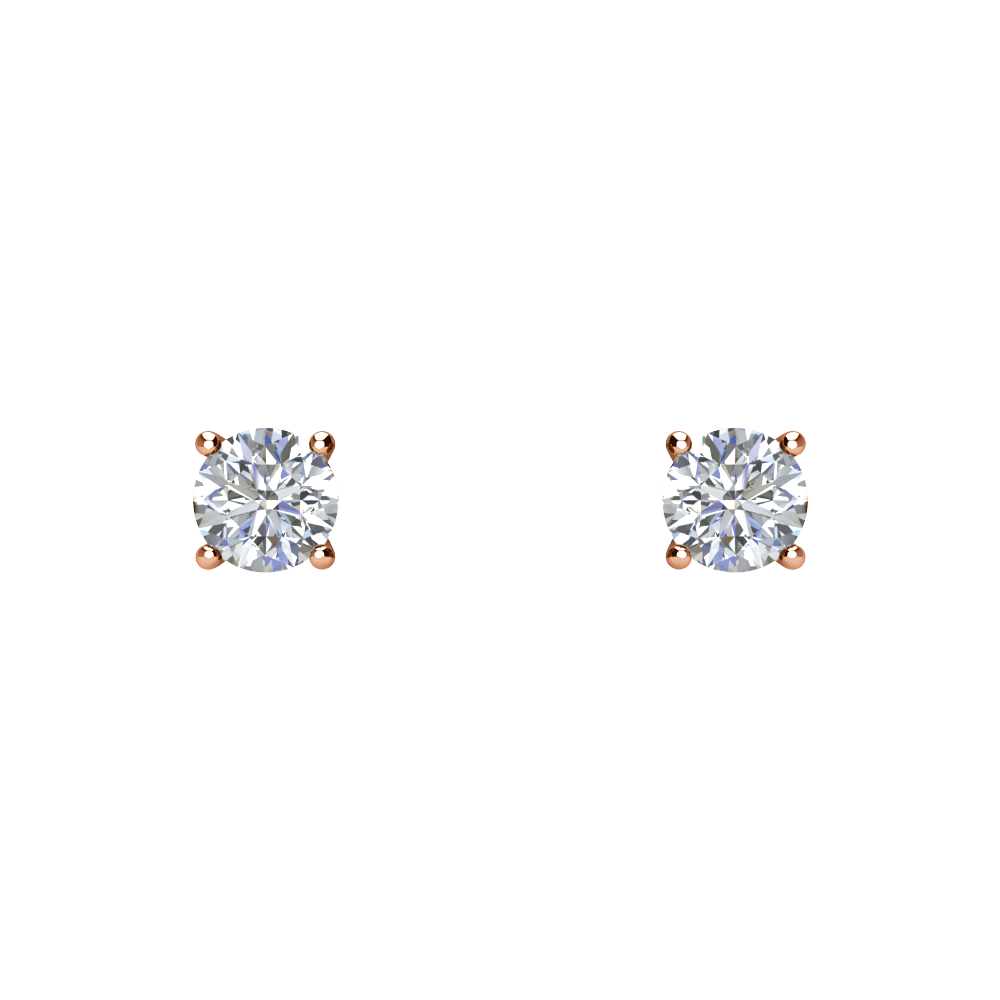 Lab Diamond 4 Claw Stud Earrings