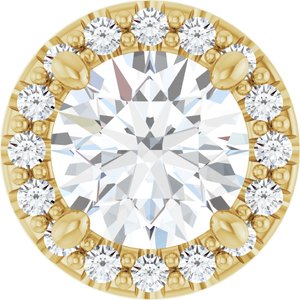 14K Yellow Gold Lab-Grown Ruby & Natural Diamond Slide Pendant